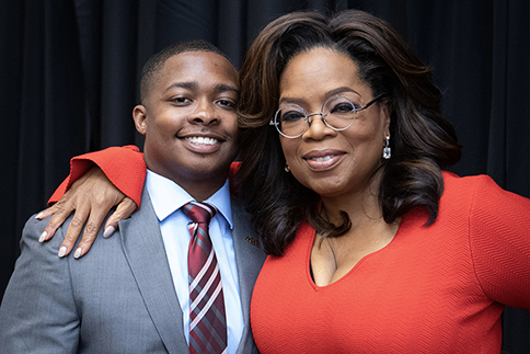 Oprah Winfrey and Micah Holmes