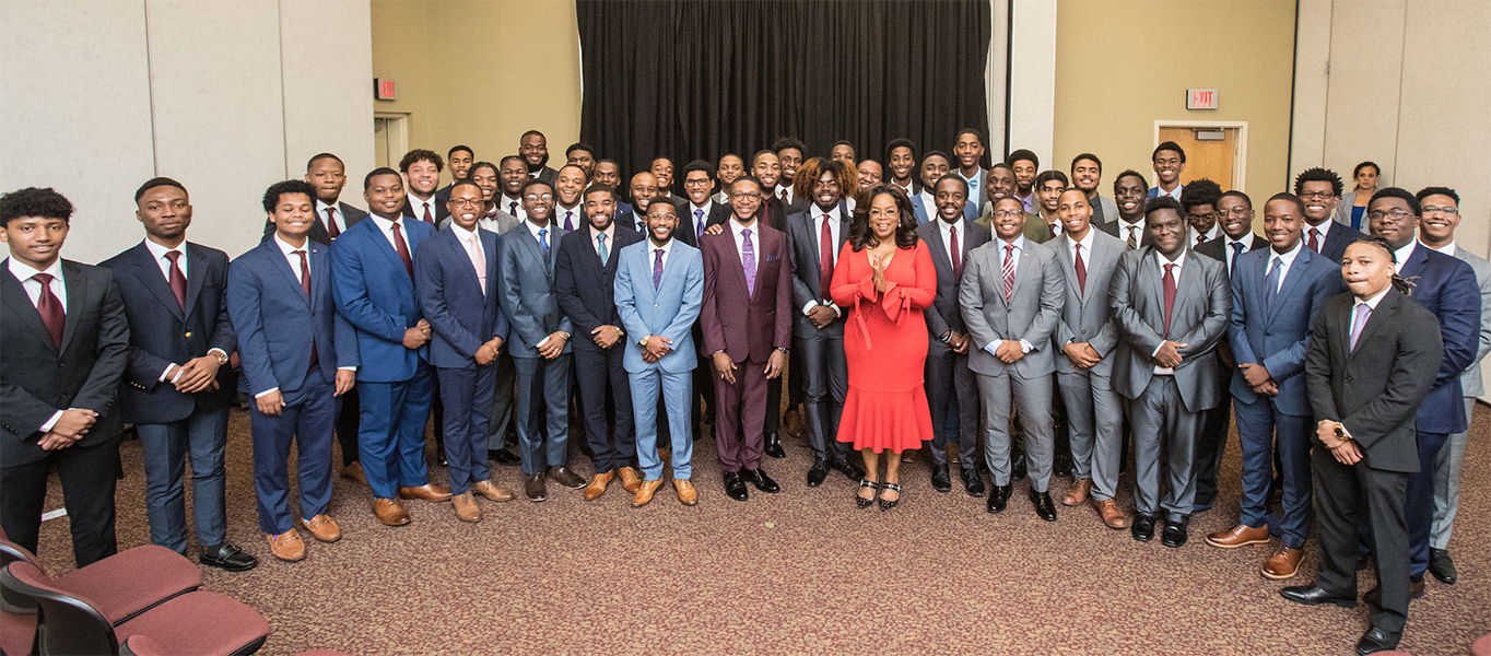 Oprah Winfrey and Morehouse College Men